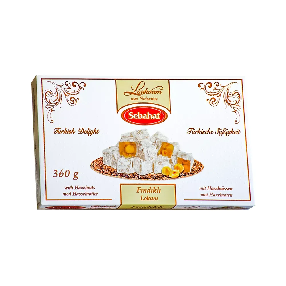 Tyrkisk Delight med Hasselnødder – (360 g)