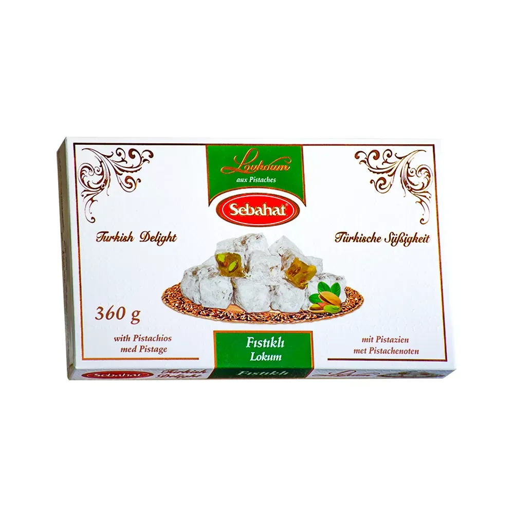 Tyrkisk Delight med Pistacienødder – (360 g)