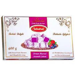 Tyrkisk Delight med Skovfrugtsmag – (400 g)