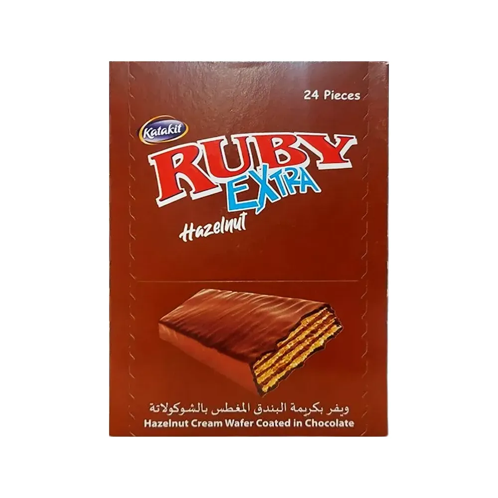 Katakit Ruby Extra Fındık Kremalı Çikolata Kaplı Gofret – (24 adet)