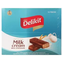 Delikit Mælkecreme Vaffel med Mælkechokolade – (12 stk)