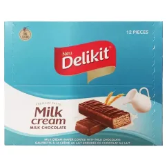 Delikit Mælkecreme Vaffel med Mælkechokolade – (12 stk)