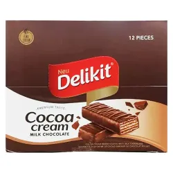 Delikit Kakao Krem Vaffel med Mælkechokolade – (12 stk)