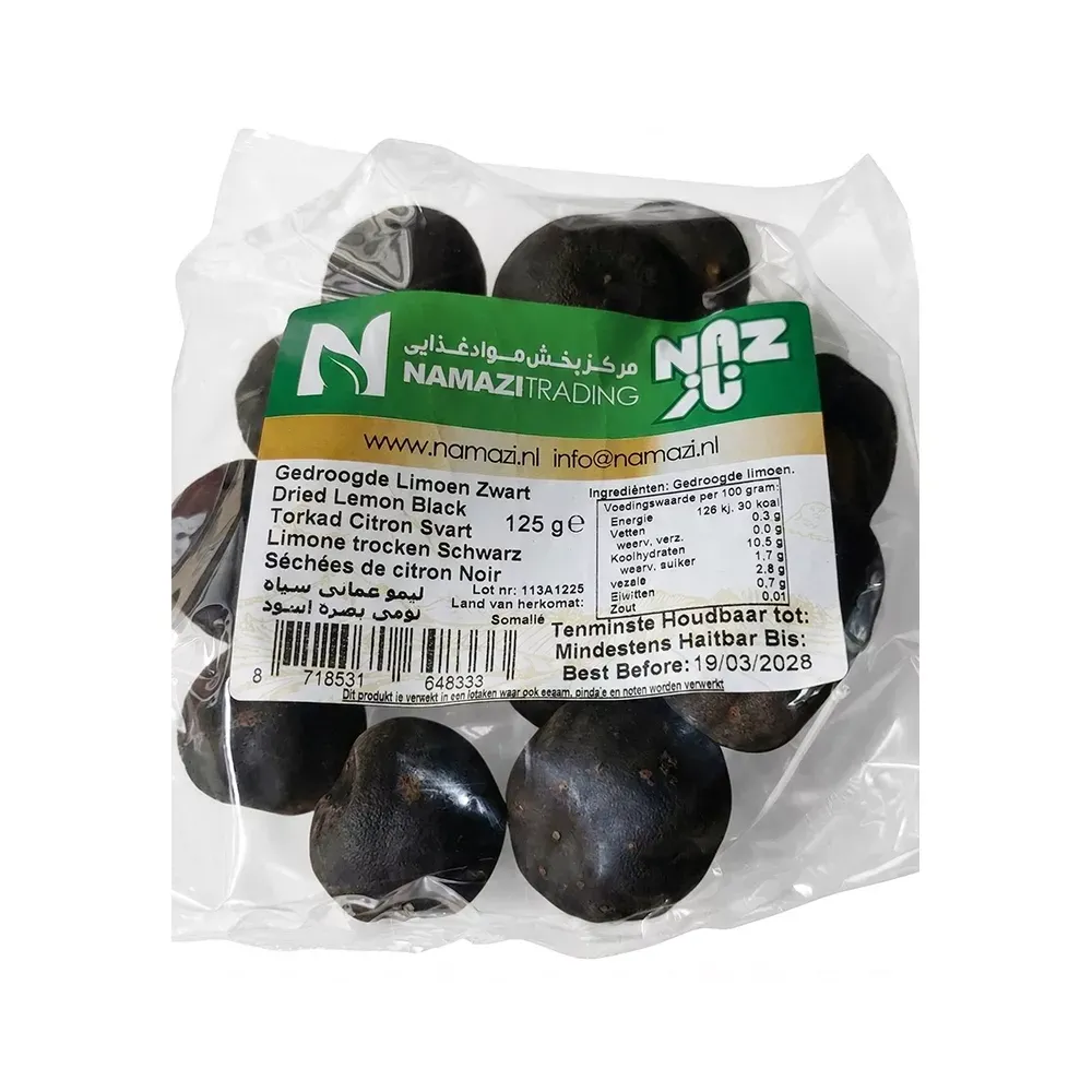 Tørret Sort Citron – (125 g)