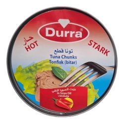 تونة الدرة الحارة قطع بزيت الصويا – (160 g)